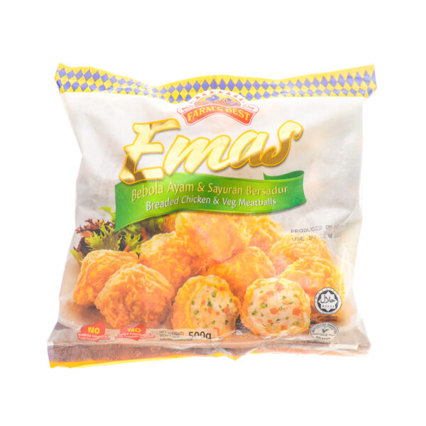 FARM’S BEST EMAS BREADED CHICKEN & VEG MEATBALL 500g