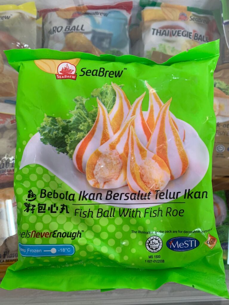 SEABREW INTERNATIONAL FISH BALL WITH FISH ROE (500G) - 30PKT/CTN ...